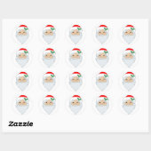 Oude Fashioned Santa Claus Face Ronde Sticker (Vel)