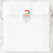 Oude Fashioned Santa Claus Face Ronde Sticker (Tas)