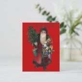 Oude Fashioned Santa Claus Feestdagenkaart (Staand voorkant)