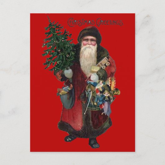 Oude Fashioned Santa Claus Feestdagenkaart (Voorkant)