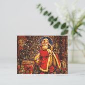 Oude Fashioned Santa Claus Feestdagenkaart (Staand voorkant)