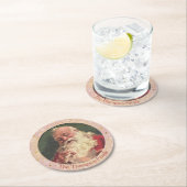 Oude Fashioned Santa Claus - Gepersonaliseerd Ronde Kartonnen Onderzetter (Insitu)