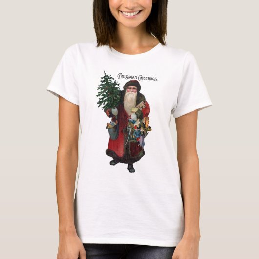Oude Fashioned Santa Claus T-shirt (Voorkant)
