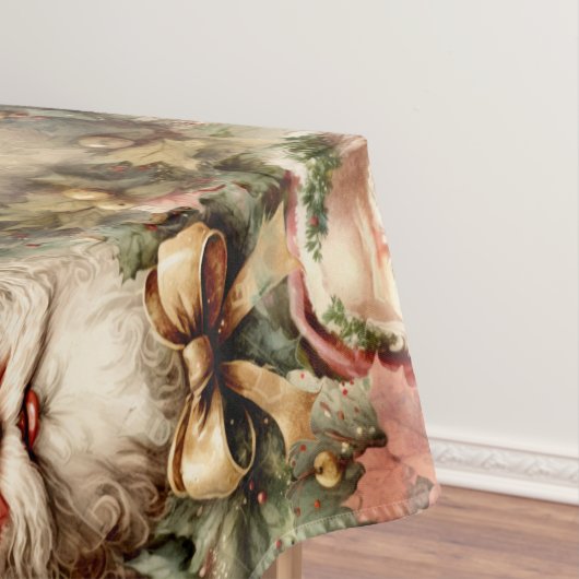 Oude Fashioned Santa's met Wreaten Tafelkleed (Voorbeeld)