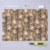 Oude Fashioned Santa's met Wreaten Tissuepapier (Craft)