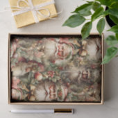 Oude Fashioned Santa's met Wreaten Tissuepapier (Geschenk)