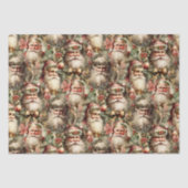 Oude Fashioned Santa's met Wreaten Tissuepapier (Voorkant)
