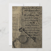 Oude Fashioned Steampunk Wedding Invitations Kaart (Voorkant)