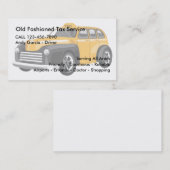 Oude Fashioned Taxi Visitekaartjes (Voorkant / Achterkant)