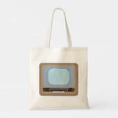 Oude Fashioned Television Retro TV Canvas tas (Achterkant)