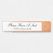 Oude fashioned & Traditional "Please have a Seat" Deurbordje (Voorkant)