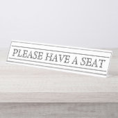 Oude Fashioned, Traditionele "GELIEVE TE HEBBEN EE Bureau Naambordje (Voorkant)