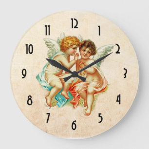 Oude Fashioned Vintage Cherub Angels Grote Klok