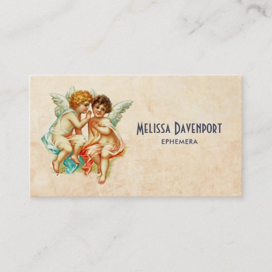 Oude Fashioned Vintage Cherub Angels Visitekaartje (Voorkant)
