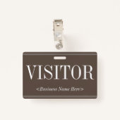 Oude Fashioned "VISITOR"-badge Badge (Achterkant met clip)