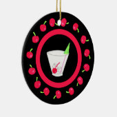 Oude Fashned Retro Drink Art Red Name Persoonlijk Keramisch Ornament (Rechts)