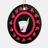 Oude Fashned Retro Drink Art Red Name Persoonlijk Keramisch Ornament (Links)