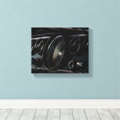 Oude fasische car-dashboarddriver canvas afdruk (Insitu (Houten vloer))