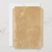 Oude Faux perkament textuur Eenvoudige bruiloft Kaart (Achterkant)