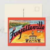 Oude Fayetteville NC Groeten  Briefkaart (Voorkant / Achterkant)