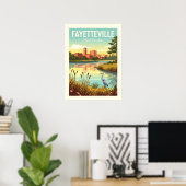 Oude Fayetteville North Carolina Poster (Thuiskantoor)