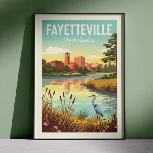 Oude Fayetteville North Carolina Poster