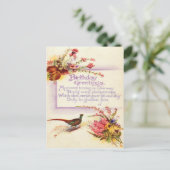 Oude fazant 1917 Verjaardag heide Briefkaart (Staand voorkant)