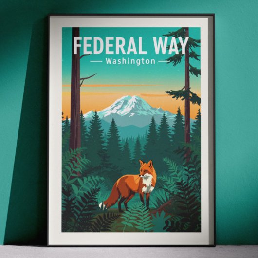 Oude Federal Way Washington Poster