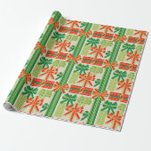 Oude feestboogpatroonontwerp cadeaupapier (Uitgerold)