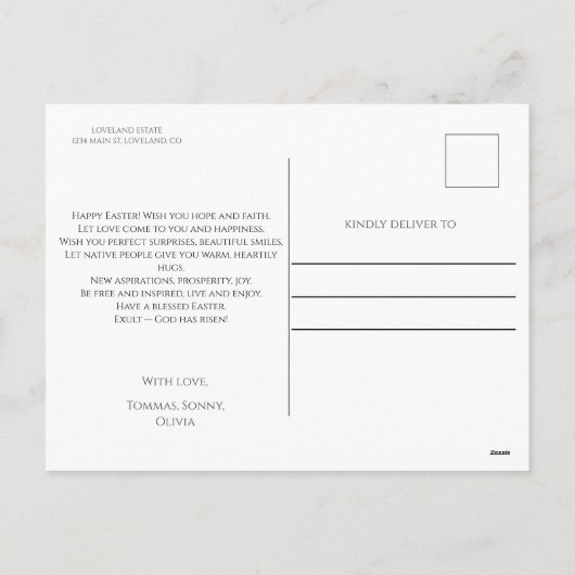 Oude feestdagen Konijn Vakantie  (Achterkant)