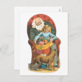 Oude feestelijke kerst feestdagenkaart (Voorkant / Achterkant)