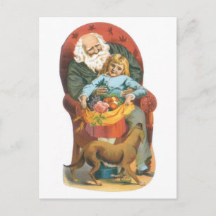 Oude feestelijke kerst feestdagenkaart