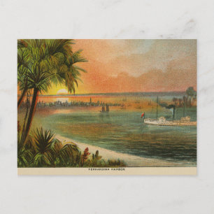 Oude Fernandina Harbor Amelia Island Florida Briefkaart