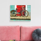 Oude fiets 14" x 11", 1.5", Enkelvoudig Canvas Afdruk (Insitu (Woonkamer))