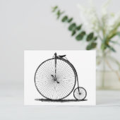 oude fiets |19e eeuwse penny farthing l briefkaart (Staand voorkant)