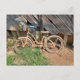 Oude fiets briefkaart