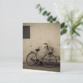 Oude fiets briefkaart (Staand voorkant)