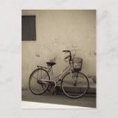 Oude fiets briefkaart (Voorkant)