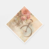 Oude Fiets en Bloemen voor Decoupage/Feestjes Servet (Hoek)