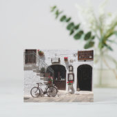 Oude fiets en winkel in Apulië Briefkaart (Staand voorkant)