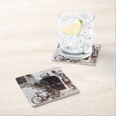 Oude fiets en winkel in Apulië Kartonnen Onderzetters (Insitu)