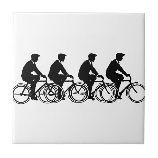 oude fiets fietsen fietsenrij tegeltje (Voorkant)