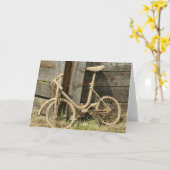 oude fiets kaart (Gele Bloem)