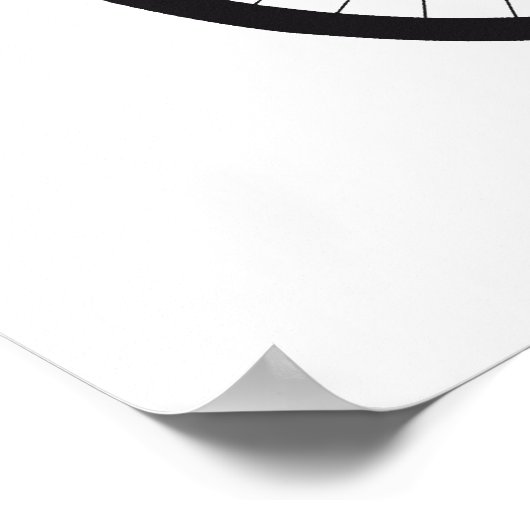 Oude  fiets met bloemen en vogels poster (Hoek)