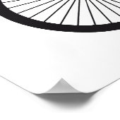 Oude fiets met lamp, bloemmandje, vogels, boom poster (Hoek)