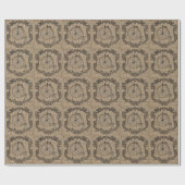 Oude fiets op jute cadeaupapier (Vlak)