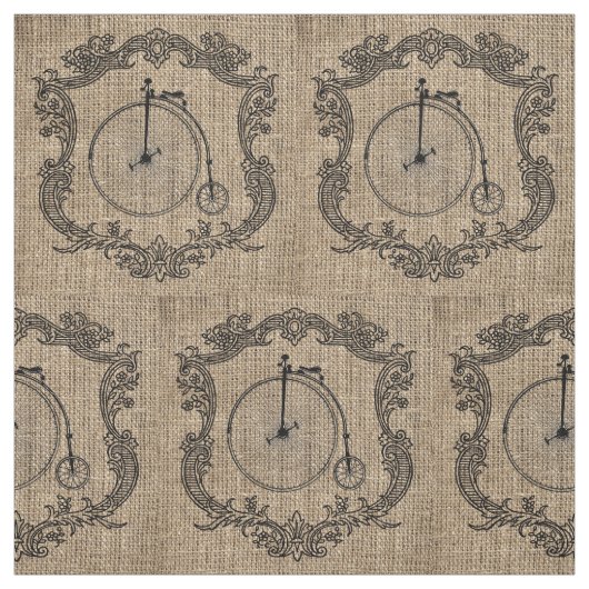 Oude fiets op jute stof (Swatch)