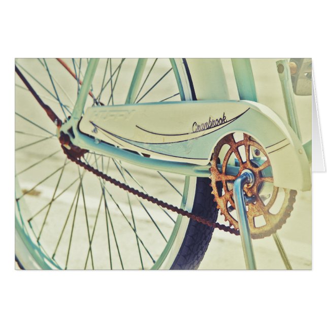 Oude fiets op stoep (Voorkant Horizontaal)