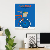 Oude fiets, voeg of geef tekstPoster toe uit Poster (Thuiskantoor)