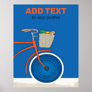 Oude fiets, voeg of geef tekstPoster toe uit Poster